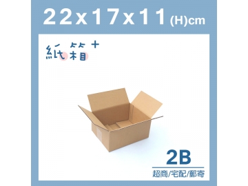 瓦楞紙箱 22x17x11 2B (40只)